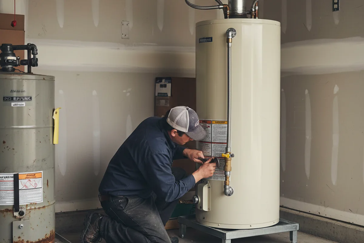 Water heater and shutoff valve replacement in Willimantic